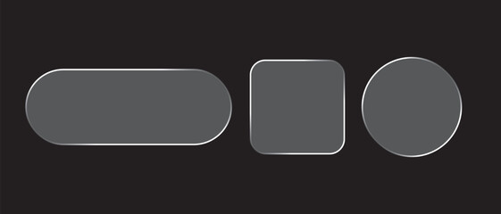 Blank black background vector illustration of a light switch button icon for web design and technology illustration