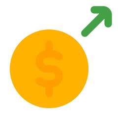 Dollar Send Flat Icon Vector, Colorful Business and Finance Design for Modern Presentation