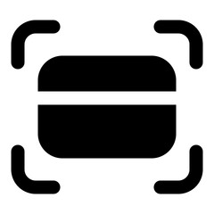 Credit Card Scan Glyph Icon Vector, Solid Design for Business and Finance Concept