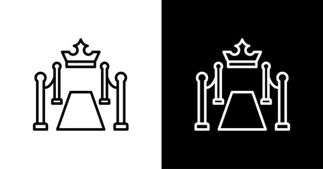 Vip Event White Icon Set Design