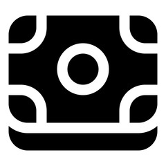 Money Paper Glyph Icon Vector, Solid Design for Business and Finance Concept