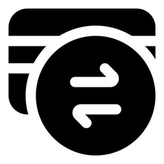 Money Transfer Glyph Icon Vector, Solid Design for Business and Finance Concept