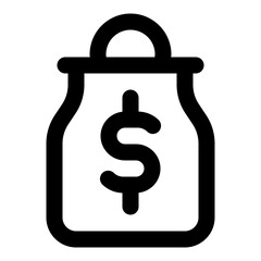 Tip Coin Line Icon Vector, Modern Outline Design for Business and Finance Concept