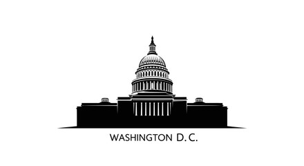 Silhouette of the United States Capitol Building in Washington D.C