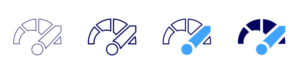 Measure heat icon in 4 different styles. Thin Line, Line, Bold Line, Duotone. Duotone style. Editable stroke