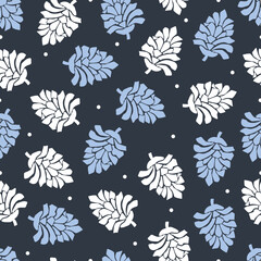 Decorative Winter Pine Cone Vector Pattern. . Perfect for Christmas and holiday designs, seasonal textiles, wrapping paper, wallpapers, packaging, and winter-themed decorations.