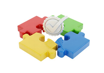 house made from puzzle pieces