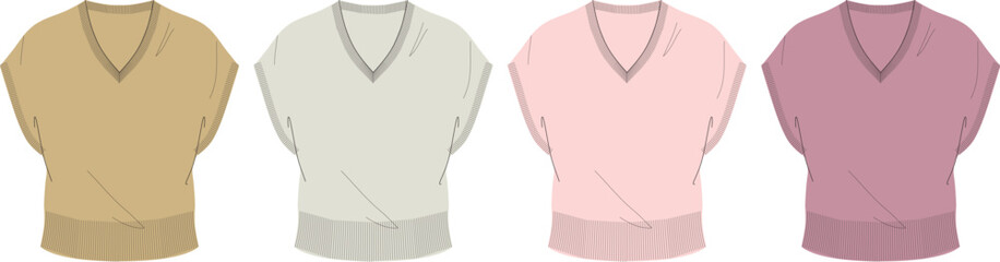 Elegant V-Neck Sweater Collection A Spectrum of Stylish Colors for Wardrobe Essentials