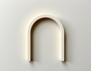 Fototapeta premium Minimalist Arch Model Light Background