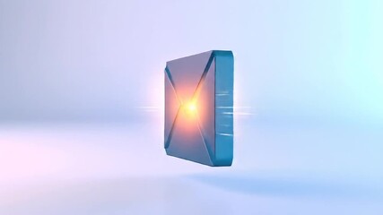 A stylized blue email icon glows, with a network of lines and light in the background - Powered by Adobe