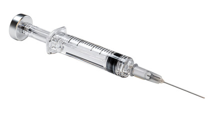 Empty syringe isolated on transparent background