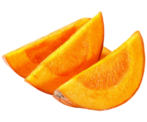 Vibrant orange pumpkin slices ready for culinary delights and seasonal decor