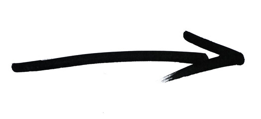 Marked arrow isolated on background. Arrow marker isolated png transparent. arrow mark hand drawn. Arrows icon. Arrow drawn with black marker on white background