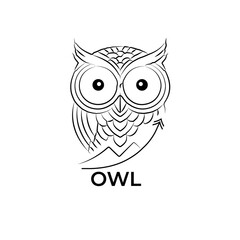 Minimal Owl Line Art | Elegant Night Bird Illustration | Spiritual Wildlife Design