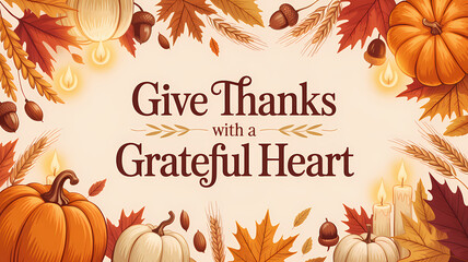 Rustic Fall Design - Give Thanks With a Grateful Heart