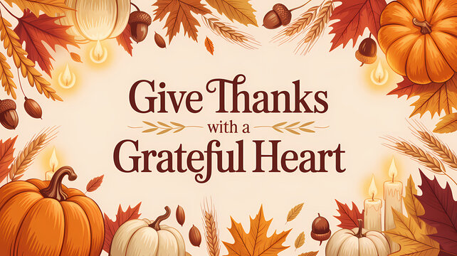 Rustic Fall Design - Give Thanks With a Grateful Heart