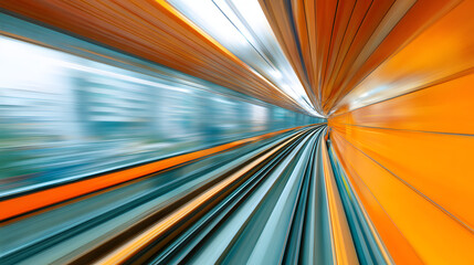 subway. Urban subway scene with dynamic motion blur and abstract geometric shapes in vibrant colors. mobility guides, transit brochures, designed for transport & logistics marketing.