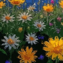 Various oil paintings, flowers, pigeons, tulips, lakes, forests, cats, dogs, mushrooms, roses, peonies, chrysanthemums