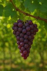 Fototapeta premium red grapes on vine