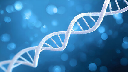 dna strand on blue background