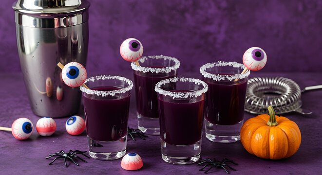 Halloween spooky shot glasses with eyeballs