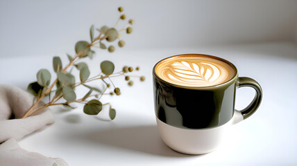 a cup of coffee beans