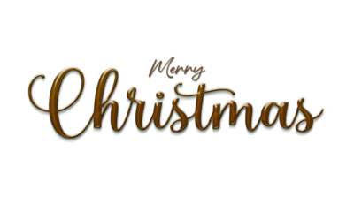 A golden christmas effect text design