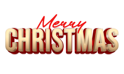 Merry christmas 3d text effect
