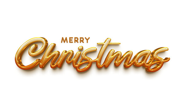 Merry christmas text effect with glossy style