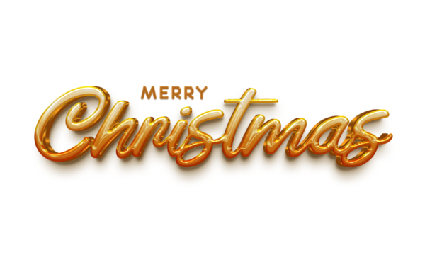 Merry christmas text effect with glossy style
