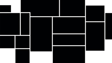 Set of photo frame design templates. Family photo album background texture. EPS10.