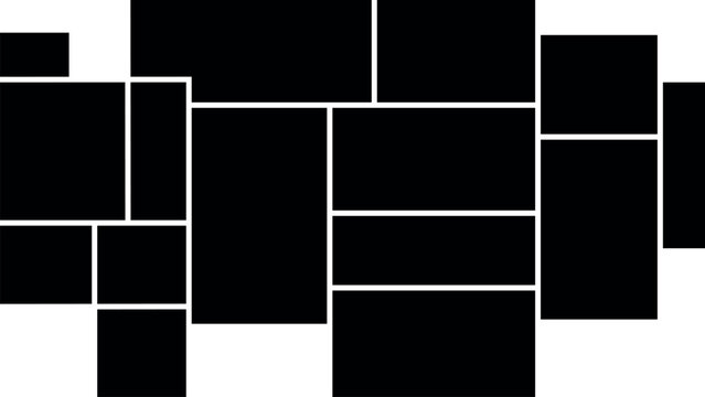 Set of photo frame design templates. Family photo album background texture. EPS10.