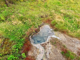Geysir Geothermal Area, Hot Springs and Steam in Golden Circle, Iceland