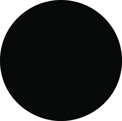 Vibrant black circle isolated on minimalist geometric shape vector