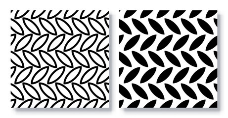 Set of Seamless Geometric Patterns Vector.