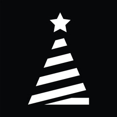 Fototapeta premium Beautiful and elegant Christmas tree. Bright wreath. Vector illustration of Christmas. Merry Chrismast and Happy New Year. Modern flat design.