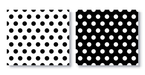 Set of Seamless Dot Patterns, Vector.