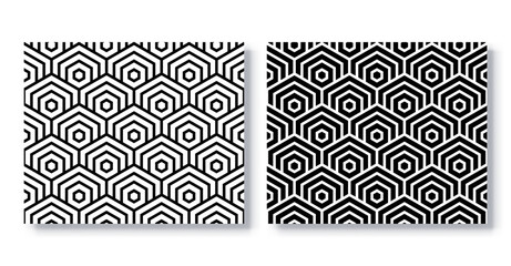 Set of Seamless Hexagonal Patterns, Vector.