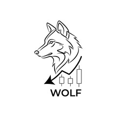 Wolf Line Art | Minimal Wild Animal Outline | Elegant Forest Predator Illustration