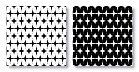 Set of Seamless Geometric Patterns Vector.