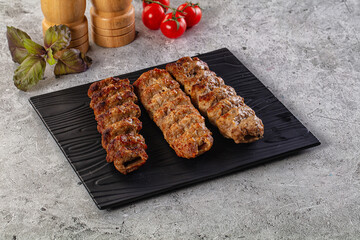 Grilled kebab minced meat barbecue