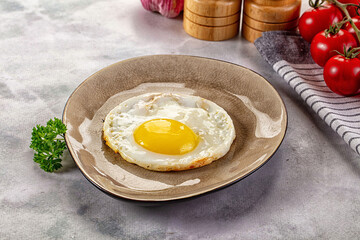 Roasted one egg for breakfast