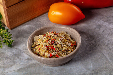 Dry vegetables seasoning for cooking