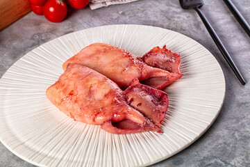 Delicous roasted calamari with protein