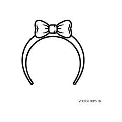 Headband with Bow Icon Illustration