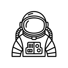 Astronaut Icon Outline Space Explorer Graphic