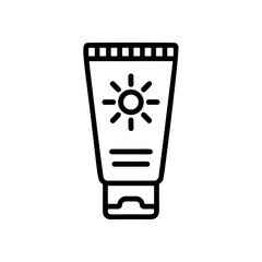 Sunscreen Tube Icon Illustration