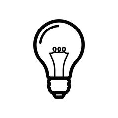 Obraz premium light bulb vector icon illustration