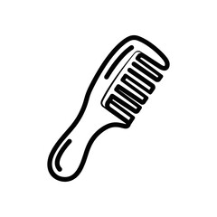 Comb line icon vector illustration for hair care and beauty