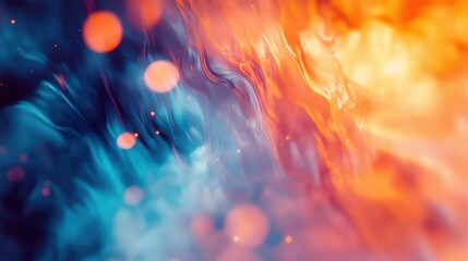 Vibrant Abstract Background with Orange and Blue Swirls for Creative Projects and Designs